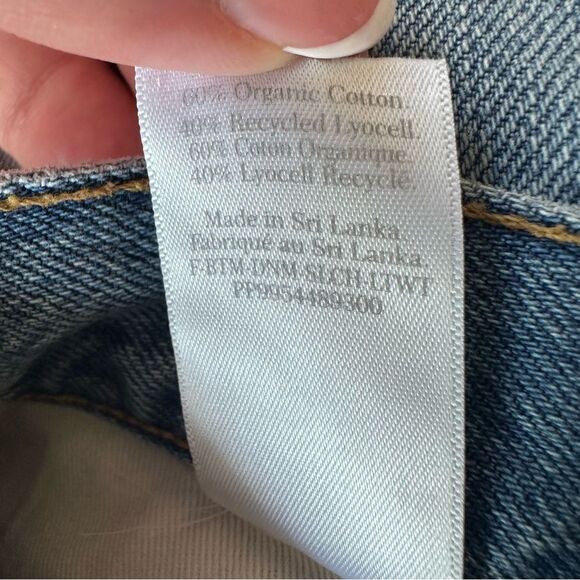 Everlane Summer Slouch Jeans Button Fly Relaxed Straight Women’s 25 Light Wash - Picture 11 of 12